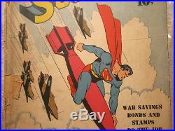SUPERMAN #18 COMIC lex luther classic world war 2 cover golden age WWII wonder w