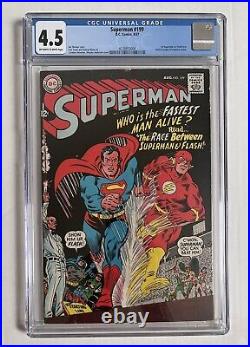 SUPERMAN #199 (1967) CGC 4.5 1st Superman vs. Flash race. Justice League