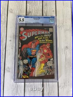 SUPERMAN #199 Aug. /1967 CGC Universal Graded 5.5 DC Comic Book. New Slab