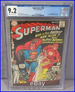 SUPERMAN #199 (Superman vs. Flash 1st Race) CGC 9.2 NM- shape DC Comics 1967