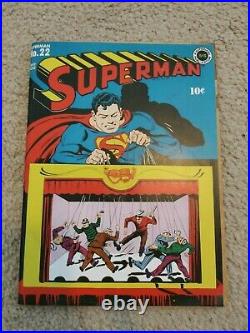 SUPERMAN 22 1942 Coverless with facsimile cover Fair, complete, Golden Age