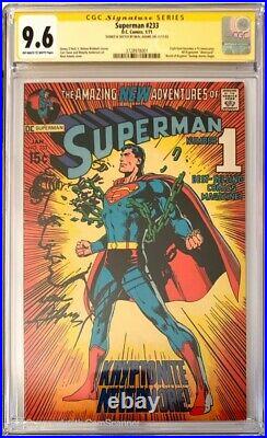 SUPERMAN 233 CGC 9.6 1971 SS Sketch NEAL HIGHEST GRADED! ONLY 1 SS