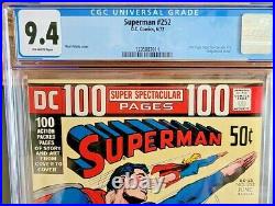 SUPERMAN 252 (CGC 9.4 NM) DC 100 Page Super Spectacular S-13 NEAL ADAMS