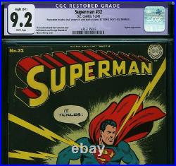 SUPERMAN #32 CGC 9.2 DC 1945 Toyman app