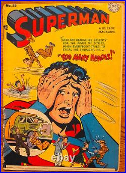 SUPERMAN #55 (DC 1948) Wayne Boring Prankster GD+ (2.5)