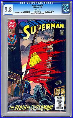 SUPERMAN #75 CGC 9.8 EPIC DOOMSDAY vs SUPERMAN BATTLE DEATH OF SUPERMAN 1993