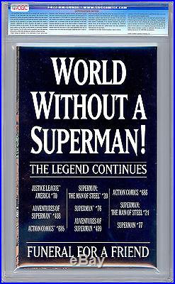 SUPERMAN #75 CGC 9.8 EPIC DOOMSDAY vs SUPERMAN BATTLE DEATH OF SUPERMAN 1993
