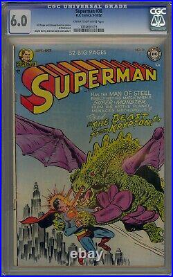 SUPERMAN #78 (1952) CGC 6.0 C/OW pages DC Comic Book Golden Age ACTION