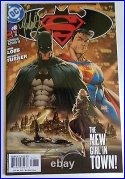 SUPERMAN/BATMAN #8 DC SIGNED BY Michael Turner Batman LOGO by Michael Turner
