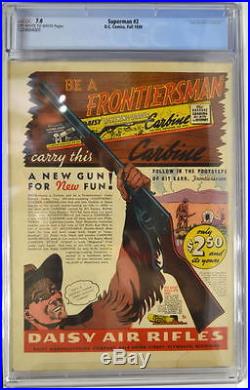 SUPERMAN COMICS #2 CGC 7.0 RARE Only 10 higher in Census 1939