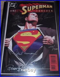 SUPERMAN FOREVER #1 Comic Book SIGNED (Autographed) by 6 creators & writers