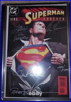 SUPERMAN FOREVER #1 Comic Book SIGNED (Autographed) by 6 creators & writers