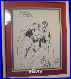 SUPERMAN FULL FIGURE Original Art JERRY ORDWAY 1988 Cleveland TV SHOW DC COMICS