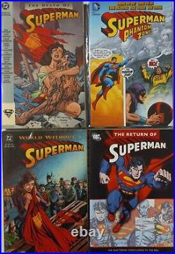 SUPERMAN Huge lot collection of 60 tpb books Neal Adams John Byrne Moore Romita