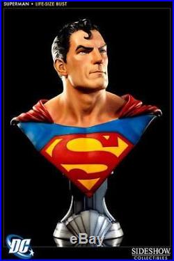 Superman Life Size Bust Statue Sideshow Collectibles 11 Scale DC Comics Loe #28