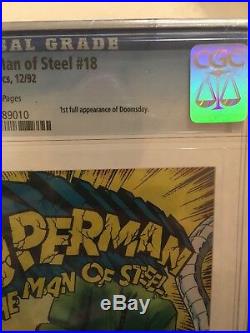 SUPERMAN MAN OF STEEL #18 CGC 9.8 1st Full App DOOMSDAY