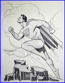 SUPERMAN ORIGINAL PENCILS / INK Artwork Hand Signed artist Steve Rude