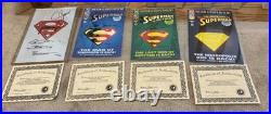 SUPERMAN Reign of the Supermen! 4 Comic Book set Autographed 1723/10,000 Num COA
