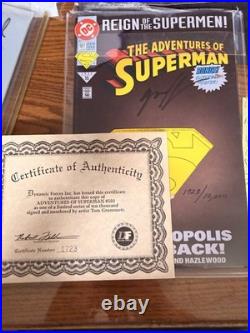 SUPERMAN Reign of the Supermen! 4 Comic Book set Autographed 1723/10,000 Num COA
