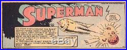 SUPERMAN SUNDAY PAGE #1A AMAZING HIGH GRADE! Nov 1939 RARE! ORIGIN