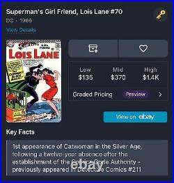 SUPERMAN'S GF LOIS LANE #70 1st APPEARANCE CATWOMAN IN SILVER AGE