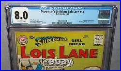SUPERMAN'S GIRLFRIEND LOIS LANE #14 (Batman Photograph) CGC 8.0 VF DC Comic 1960