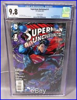 SUPERMAN UNCHAINED #1 (Jim Lee 3-D Lenticular Variant Cover) CGC 9.8 DC 2013