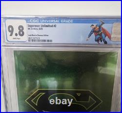 SUPERMAN UNLIMITED 2 CGC 9.8 Dine In Cinemas Green Foil Kryptonite Variant Cover