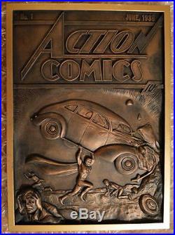 SUPERMAN WALL RELIEF SCULPTURE ACTION COMICS #1 Ltd Ed #398/800 Cold Cast MIB