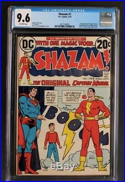Shazam #1 CGC 9.6 SUPERMAN 1st app of CAPTAIN MARVEL Billy Batson DC Comic