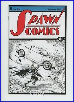 Spawn #228 B&W Variant Sketch Cover Superman Homage Todd McFarlane Image Comics