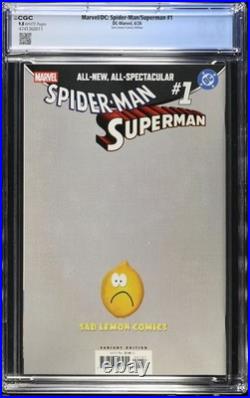 Spider-Man/Superman #1 Sad Lemon Comics/Leirix Li Variant Cover (withCOA) CGC 9.8