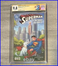 SuperMan #1 A Friendship Unleashed CGC 9.8 Mercer AUTO Limited Print DC Comic
