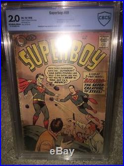 Superboy #68 CBCS 2.0 DC 1958 1st Bizarro! Superman Villain! Like CGC! H3 1 cm