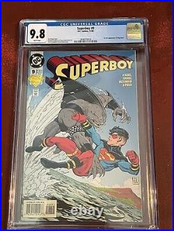 Superboy #9 DC 1994 CGC 9.8 White Pages 1st King Shark Suicide Squad DCEU
