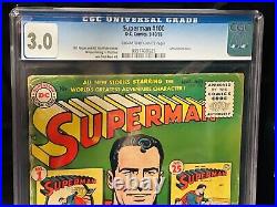 Superman #100 CGC 3.0 ANNIVERSARY ISSUE BRIGHT COLORS KEY ISSUE MAKE OFFER