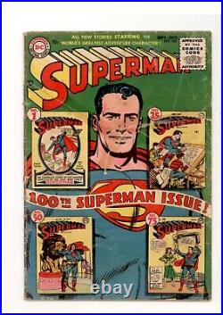 Superman 100 Lower Grade Complete Red Anson Appearance 1955