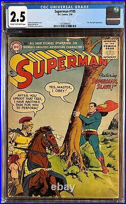 Superman 105 1956 DC Comics CGC 4.5 OW-W Pages