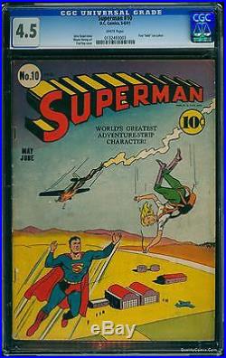 Superman #10 CGC VG+ 4.5 White DC Comics