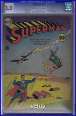 Superman #10 DC Pub 1941 1st Appearance Bald Lex Luthor