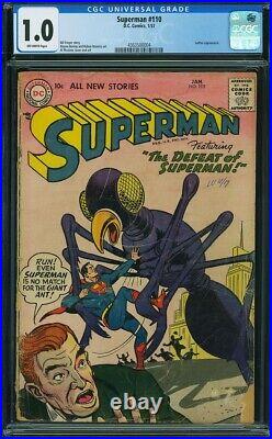Superman #110, #119, & #121 CGC Lot Silver DC (Luthor App, Futureman, & more)