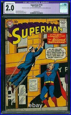 Superman #110, #119, & #121 CGC Lot Silver DC (Luthor App, Futureman, & more)