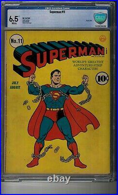Superman 11 CBCS graded 6.5 WHITE pages Classic cover cgc