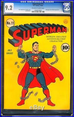 Superman #11 Cgc 9.2 (1941) Oww Highest Cgc Graded! Cgc #0956514005
