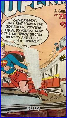 Superman 123 1958 Good Supergirl Prototype Curt Swan Silver Age DC Comics 10c