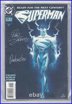 Superman #123 5/97 Ready For The Next Century Signed Dan Jurgens Joe Rubinstein