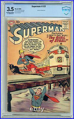 Superman #123 CBCS 3.5 1958 1st app.'Super-Girl