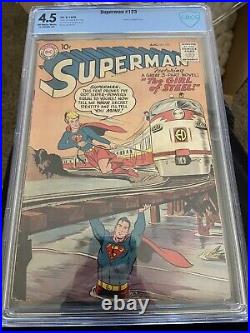 Superman 123 CBCS 4.5 OFF-WHITE/WHITE Pages DC 8/1958 Supergirl Prototype Story