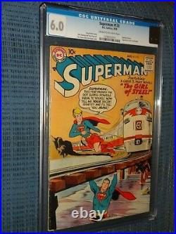Superman # 123 CGC (6.0) D. C. Comics Aug. 1958 Supergirl Tryout