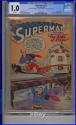 Superman #123 Cgc 1.0 Supergirl Tryout Predates Action Comics 252